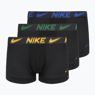 Boxeri pentru bărbați Nike Dri-Fit Essential Micro Trunk 3 pairs black/game royal/malachite/un gold/zoom wb