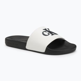 Papuci pentru bărbați Calvin Klein YM0YM01281 Jelly Mono PU Bright White/Black