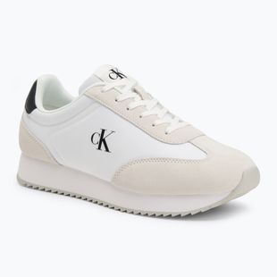 Încălțăminte pentru bărbați Calvin Klein YM0YM01325 Retro Runner Lace Up Ny-Su Bright White/Black