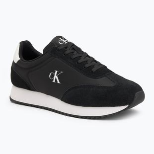 Încălțăminte pentru bărbați Calvin Klein YM0YM01325 Retro Runner Lace Up Ny-Su Black/Bright White