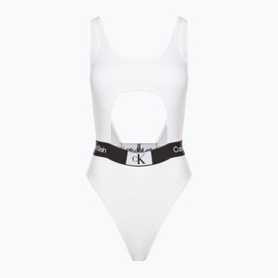 Costum de baie o singură piesă pentru femei Calvin Klein Cut Out One Piece-Rp alb