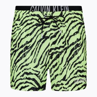 Pantaloni scurți de baie pentru bărbați Calvin Klein Medium Double WB-Print zebra citrust burst