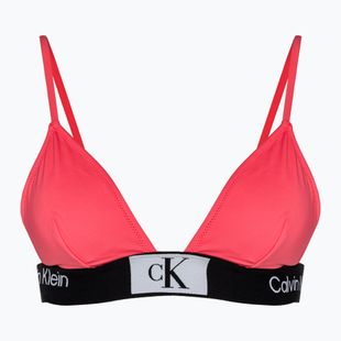 Partea de sus a costumului de baie Calvin Klein Fixed Triangle-RP calypso coral