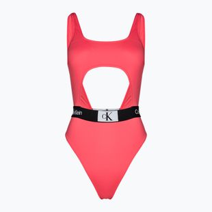 Costum de baie dintr-o bucată pentru femei Calvin Klein Cut Out One Piece-RP calypso coral