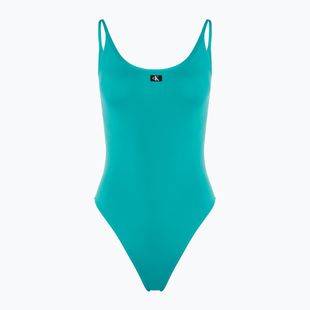 Costum de baie dintr-o bucată pentru femei Calvin Klein Scoop One Piece blue ocean