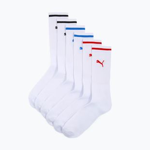 Șosete PUMA Sport Crew Stripe 3 perechi white