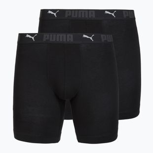 Boxeri pentru bărbați Cotton Long 2 pack black