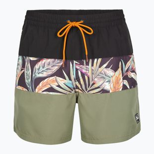 Bărbați O'Neill Cali Block 15'' pantaloni scurți de înot negru floare tropicală