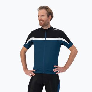 Rogelli tricou de ciclism pentru bărbați Course negru/albastru/alb