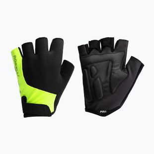 Mănuși de ciclism pentru bărbați Rogelli Essential negru/fluor