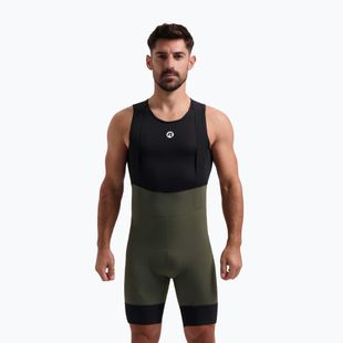 Pantaloni scurți de ciclism pentru bărbați Rogelli Signature Bib Short green