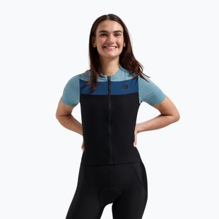 Tricou de ciclism pentru femei Rogelli Core Block W black/blue/dark blue