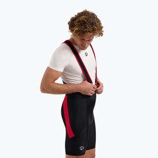 Pantaloni scurți de ciclism pentru bărbați Rogelli Core Bib Short black/red
