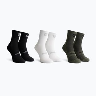 Șosete Rogelli Core Combi 3 pary black/white/army green