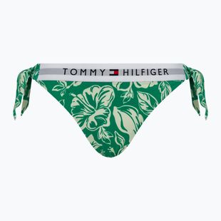 Partea de jos a costumului de baie Tommy Hilfiger Cheeky Side Tie Bikini Print vintage tropical olympic green