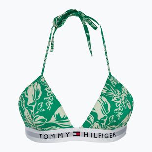 Partea de sus a costumului de baie Tommy Hilfiger Triangle Fixed Foam Print vinted tropical olympic green