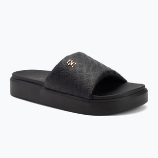 Papuci pentru femei Tommy Hilfiger Platform Monogram Poolslide black