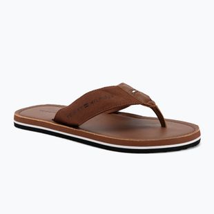 Papuci pentru bărbați Tommy Hilfiger Leather Beach Sandal winter cognac