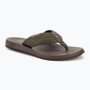 Papuci pentru bărbați Tommy Hilfiger Molded Web Beach Sandal army green