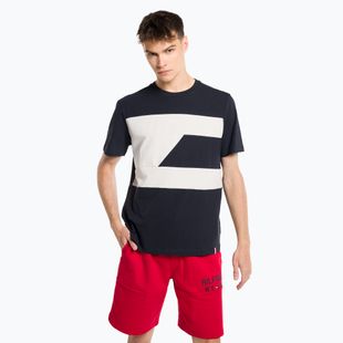 Tommy Hilfiger cămașă de antrenament pentru bărbați Colorblocked Mix Media S/S albastru