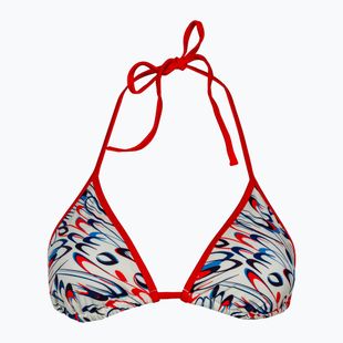 Partea de sus a costumului de baie Tommy Hilfiger Triangle Rp Print drops motion ecru