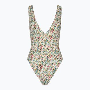 Costum de baie dintr-un element pentru femei Tommy Hilfiger Plunge One Piece th multi monogram calico