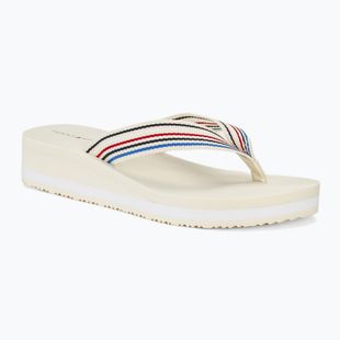 Papuci pentru femei Tommy Hilfiger Wedge Stripes Beach Sandal calico