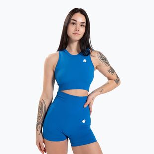 Top de antrenament pentru femei Gorilla Wear Olivia Crop blue