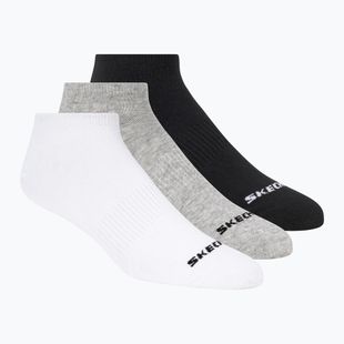 Șosete SKECHERS Non Terry No Show 3 pack white/black