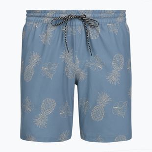 Pantaloni scurți de baie pentru bărbați Hurley Pineapple Volley Swim Short Blue/Brown