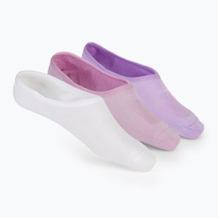 Șosete pentru femei SKECHERS Non Terry No Show Liner 3 pary white/purple