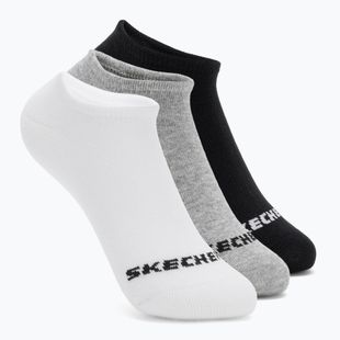 Șosete pentru copii SKECHERS Non Terry No Show 3 pary white/grey