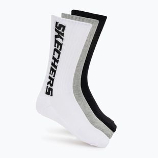 Șosete SKECHERS Terry Crew 1/2 3 pack grey/black