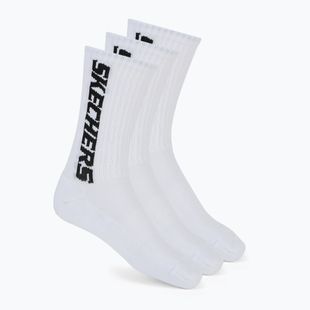 Șosete pentru bărbați SKECHERS 1/2 Terry Crew 3 perechi white/black
