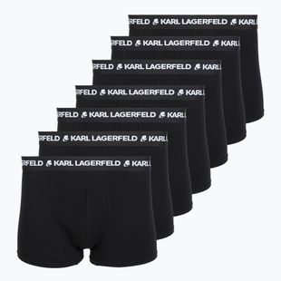 Boxeri pentru bărbați KARL LAGERFELD Logo Trunk 7 perechi black