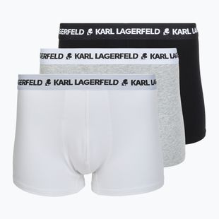 Boxeri pentru bărbați KARL LAGERFELD Logo Trunk 3 perechi multicolor