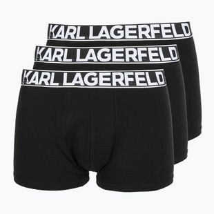Boxeri pentru bărbați KARL LAGERFELD Bold Elastic Trunk 3 perechi black
