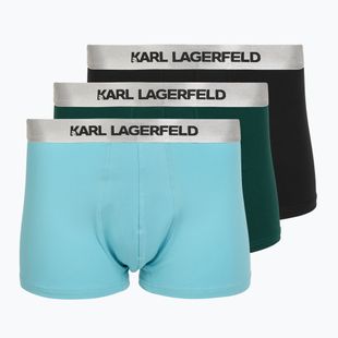 Boxeri pentru bărbați KARL LAGERFELD Elastic Trunk 3 perechi dark sea/black/blue