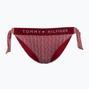 Partea de jos a costumului de baie Tommy Hilfiger Cheeky Side Tie Bikini Print floral stripe regatta red