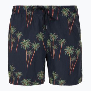 Șort de baie pentru bărbați Tommy Hilfiger Medium Drawstring Print palm tropic aop desert sky