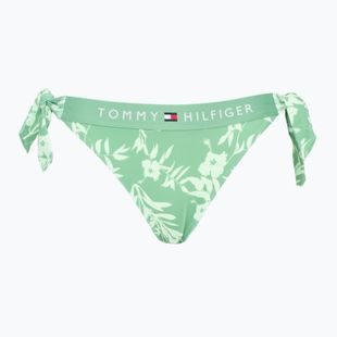 Partea de jos a costumului de baie Tommy Hilfiger Cheeky Side Tie Bikini Print floral tropic aop fort green