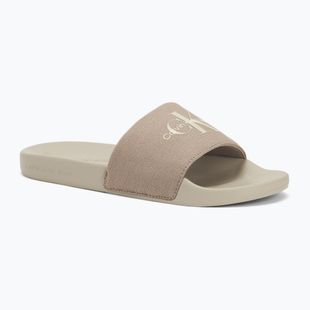 Papuci pentru bărbați  Calvin Klein YM0YM01271 Slide Monogram Cv eggshell/atmosphere