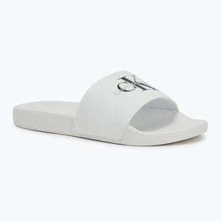 Papuci pentru bărbați  Calvin Klein YM0YM01271 Slide Monogram Cv bright white/black