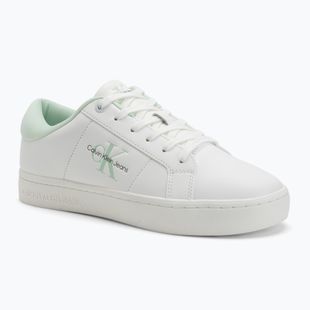 Încălțăminte pentru femei Calvin Klein YW0YW01444 Classic Cupsole Lowlaceup Lth Wn bright white/moonlight jade