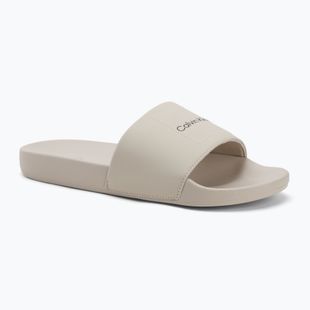 Papuci pentru bărbați Calvin Klein HM0HM01754 Pool Slide Ck Square feather grey