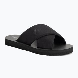 Papuci pentru bărbați Calvin Klein YM0YM01223 Cross Sandal Crxs Tx triple black
