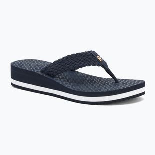 Papuci pentru femei Tommy Hilfiger Crochet Mid Beach Sandal space blue