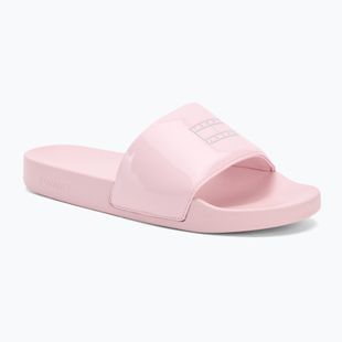 Papuci pentru femei Tommy Hilfiger Flag Pool Slide Patent misty pink