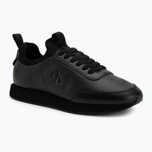 Încălțăminte pentru bărbați Calvin Klein YM0YM01362 Retro Runner Sock Laceup Leather triple black