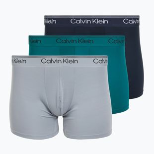 Boxeri Calvin Klein LV00NB4410 Brief 3 perechi sleet/teal marine/shoreline